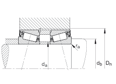 圓錐滾子軸承 JK0S030, 整體圓錐滾子軸承，單側(cè)唇密封，直徑系列 0