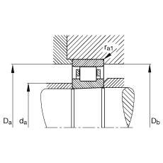 圓柱滾子軸承 N1920-K-M1-SP, 浮動軸承，帶錐孔，錐度 1:12，可分離，帶保持架，減少的徑向內(nèi)部游隙，加嚴公差