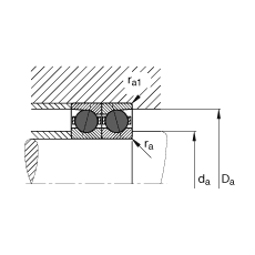 主軸軸承 HCB71903-E-T-P4S, 調(diào)節(jié)，成對或單元安裝，接觸角 α = 25°，陶瓷球，限制公差